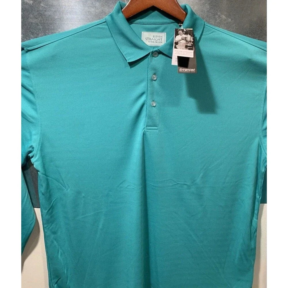 Golf Enhanced Performance UV Protection Button Polo Byron Nelson 11 Straight XL - Picture 12 of 16